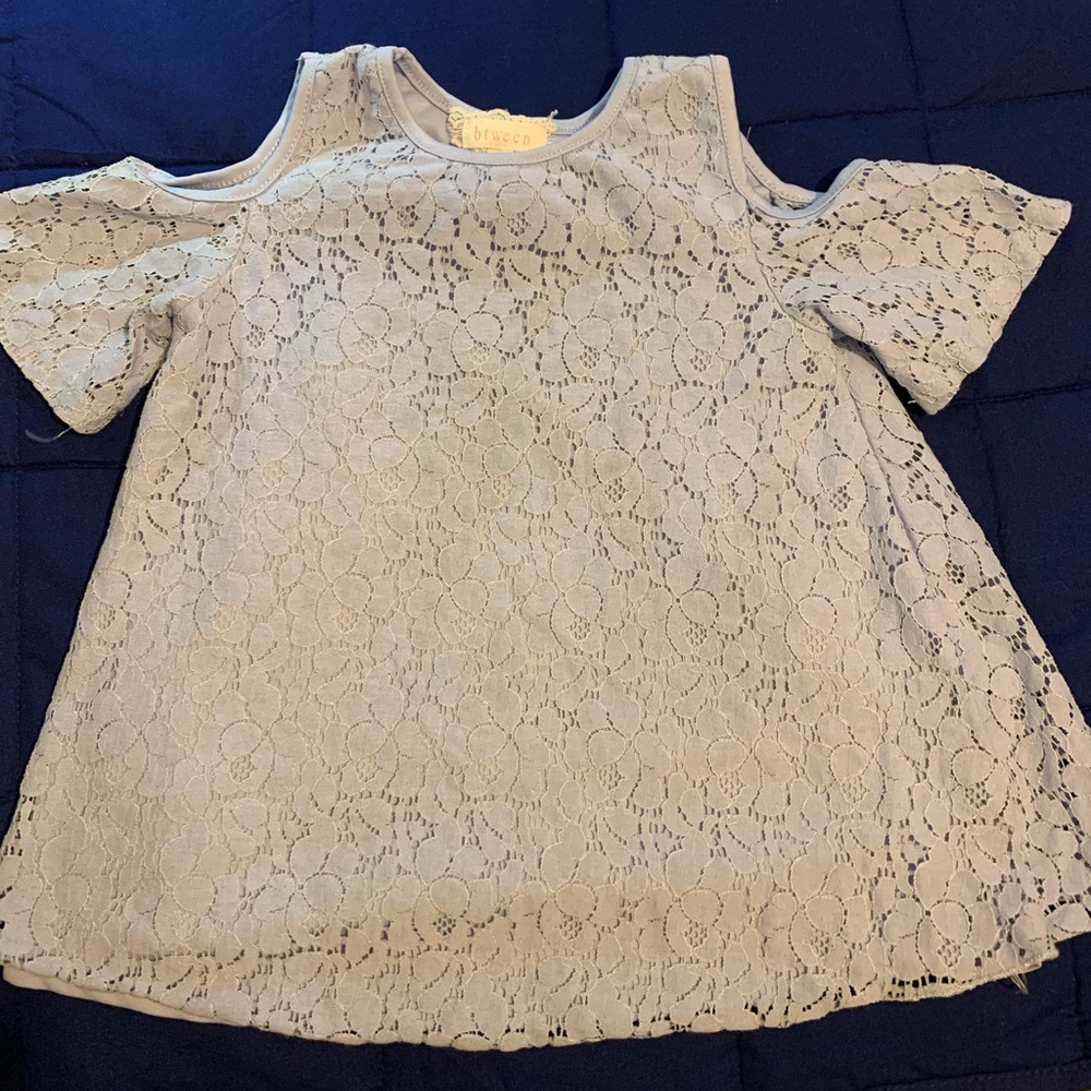 Lace blue shirt